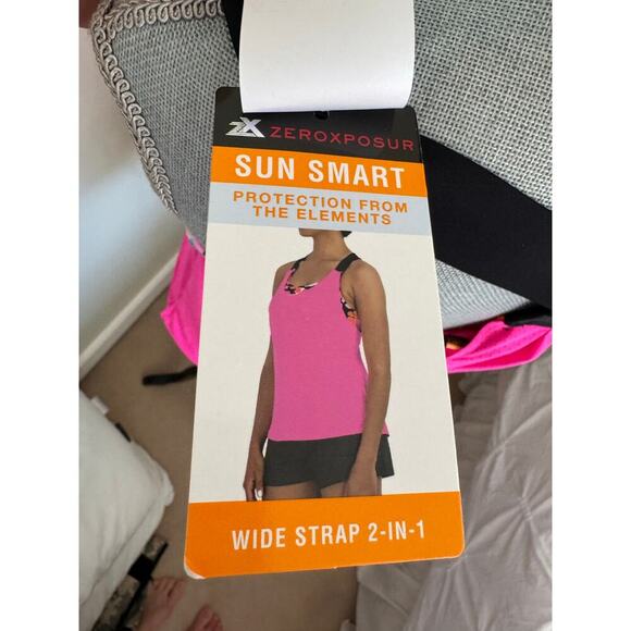 ZEROXPOSUR Sun Smart 2-in-1 Swim Top / Tank Top Women's Size XS - Picture 9 of 11
